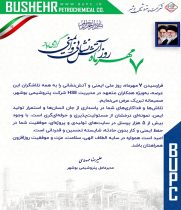 پیام تبریک مدیرعامل شرکت پتروشیمی بوشهر به مناسبت روز ایمنی و آتش‌نشانی