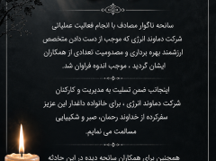 پیام تسلیت حسین بارگاهی به مدیریت و کارکنان شرکت دماوند انرژی
